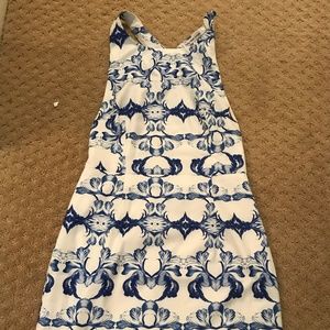 Toby Herat Ginger Blue and White Dress